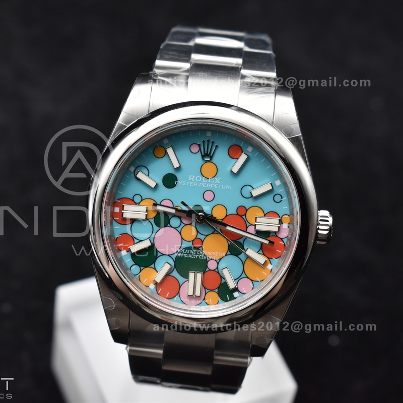 Oyster Perpetual 124300 41mm DIWF 1:1 Best Edition 904L Steel Celebration Dial A3230